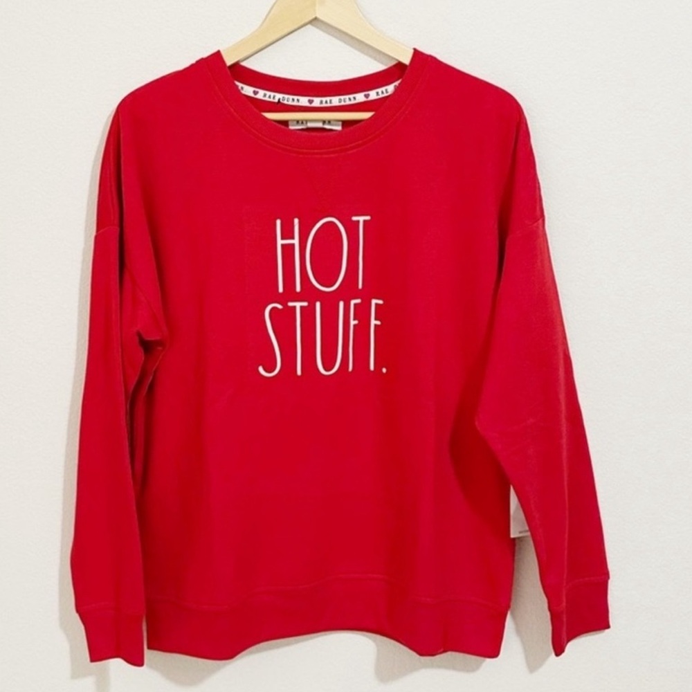Rae Dunn “Hot Stuff.” Pullover Sweater